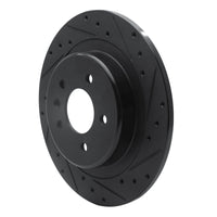 R1 Concepts R1 16-18 Buick Envision Rear Right Drilled & Slotted Black Brake Rotor