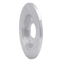 R1 Concepts R1 88-94 Buick Regal Rear Left Drilled & Slotted Silver Brake Rotor