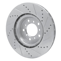 R1 Concepts R1 2001-2006 BMW M3 Right Front Drilled & Slotted Silver Brake Rotor