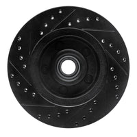 R1 Concepts R1 74-80 Ford Granada Front Right Drilled & Slotted Black Brake Rotor