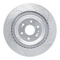 R1 Concepts R1 14-20 Cadillac Escalade ESV Front Left Drilled & Slotted Silver Brake Rotor