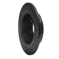 R1 Concepts R1 92-97 Acura CL Rear Right Drilled & Slotted Black Brake Rotor