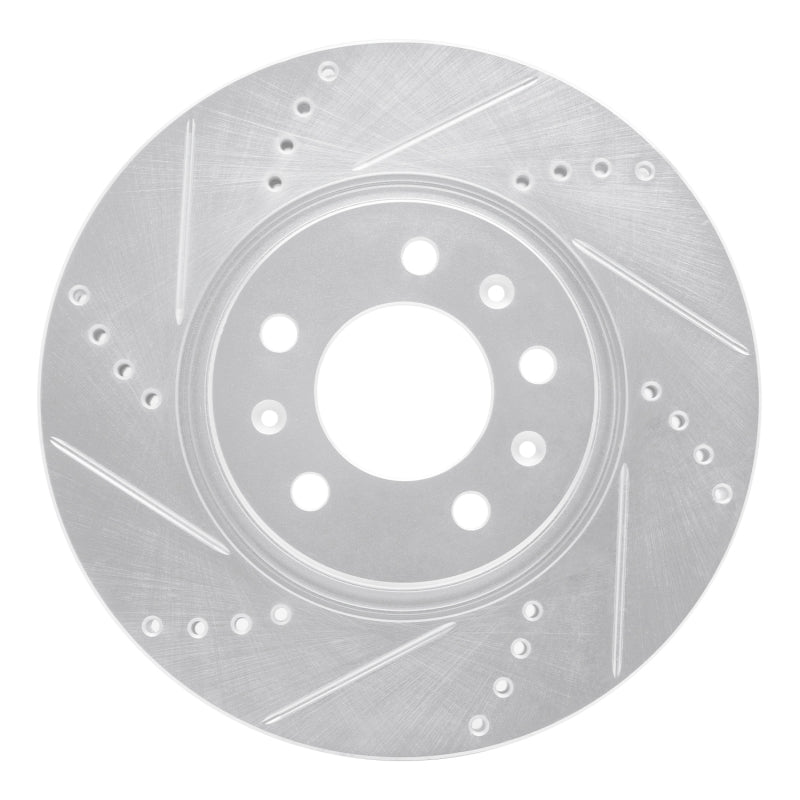 R1 Concepts R1 06-10 Pontiac SOLSTICE Front Left Drilled & Slotted Silver Brake Rotor