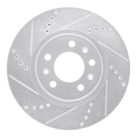 R1 Concepts R1 06-10 Pontiac SOLSTICE Front Left Drilled & Slotted Silver Brake Rotor