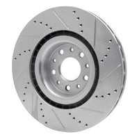 R1 Concepts R1 14-19 Fiat 500L Front Left Drilled & Slotted Silver Brake Rotor