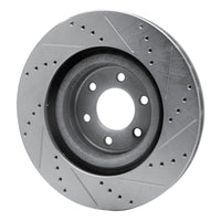R1 Concepts R1 92-02 Dodge Viper Front Left Drilled & Slotted Silver Brake Rotor