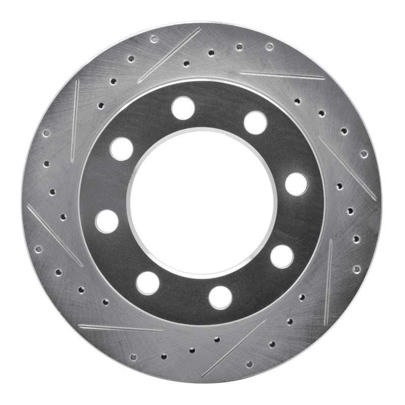 R1 Concepts R1 89-93 Dodge W350 Front Left Drilled & Slotted Silver Brake Rotor