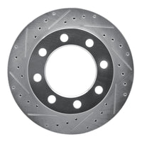 R1 Concepts R1 89-93 Dodge W350 Front Left Drilled & Slotted Silver Brake Rotor