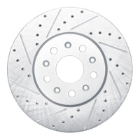 R1 Concepts R1 14-20 Cadillac CT6 Front Left Drilled & Slotted Silver Brake Rotor