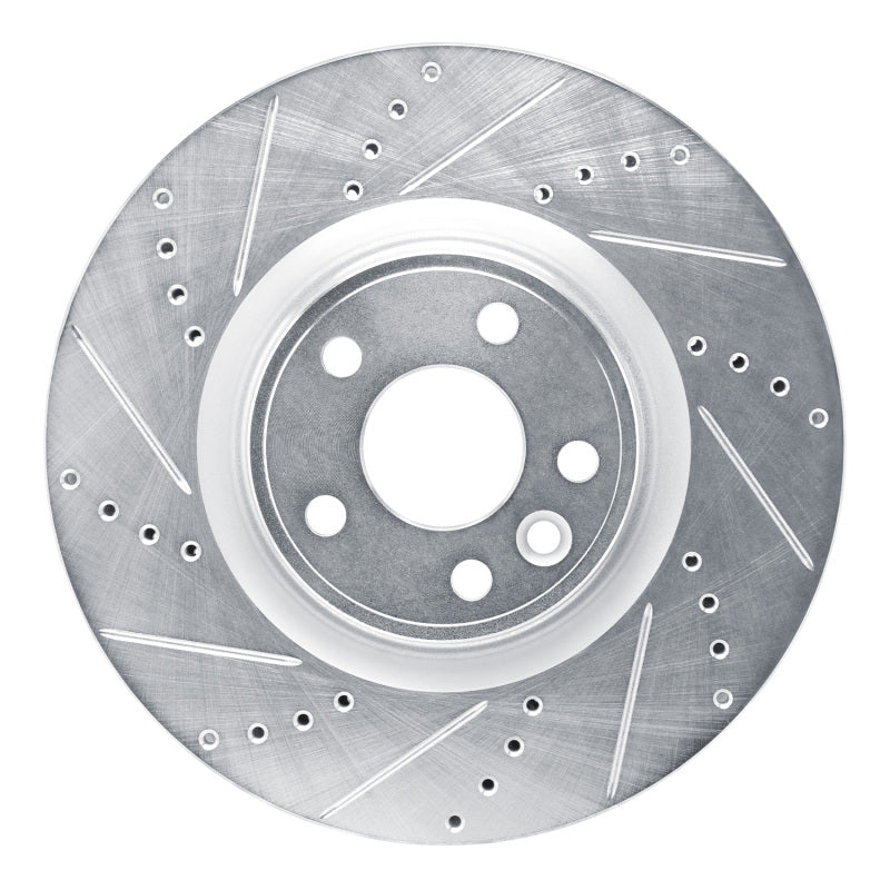 R1 Concepts R1 20-20 Jaguar F-Pace Front Left Drilled & Slotted Silver Brake Rotor