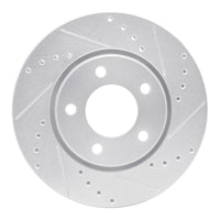 R1 Concepts R1 01-07 Chrysler Voyager Front Right Drilled & Slotted Silver Brake Rotor