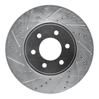 R1 Concepts R1 03-03 Dodge Durango Front Left Drilled & Slotted Silver Brake Rotor