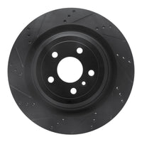 R1 Concepts R1 13-19 Mercedes-Benz GL350 Rear Left Drilled & Slotted Black Brake Rotor