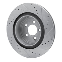 R1 Concepts R1 06-23 Dodge Magnum Rear Left Drilled & Slotted Silver Brake Rotor