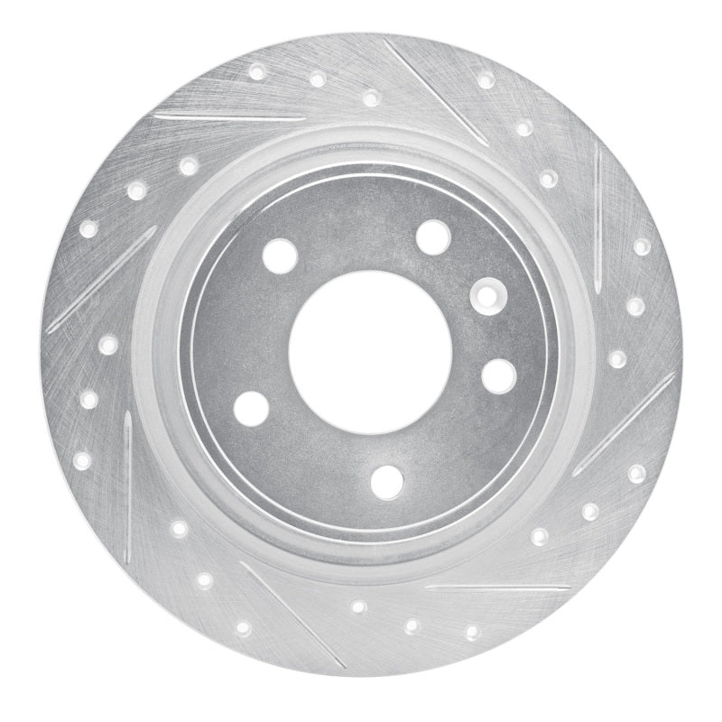 R1 Concepts R1 11-19 Buick CASCADA Rear Right Drilled & Slotted Silver Brake Rotor