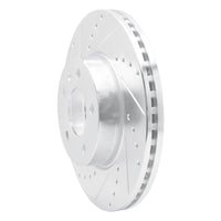 R1 Concepts R1 13-25 Cadillac ATS Front Left Drilled & Slotted Silver Brake Rotor