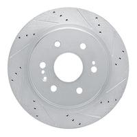 R1 Concepts R1 2019-2025 Cadillac Escalade ESV Rear Right Drilled & Slotted Silver Brake Rotor