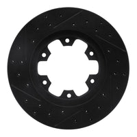 R1 Concepts R1 83-85 Nissan 720 DATSUN Front Right Drilled & Slotted Black Brake Rotor