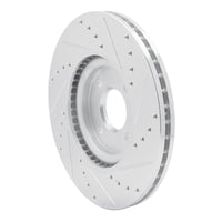 R1 Concepts R1 18-22 Ford Ecosport Front Left Drilled & Slotted Silver Brake Rotor