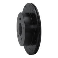 R1 Concepts R1 06-12 Mitsubishi Eclipse Rear Right Drilled & Slotted Black Brake Rotor