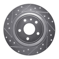 R1 Concepts R1 13-20 Ford Fusion Rear Left Drilled & Slotted Silver Brake Rotor