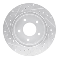R1 Concepts R1 90-02 Chevrolet ASTRO Front Right Drilled & Slotted Silver Brake Rotor