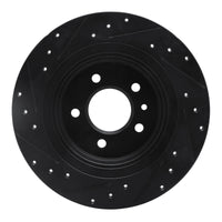 R1 Concepts R1 16-18 Buick Envision Rear Right Drilled & Slotted Black Brake Rotor