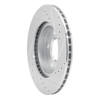 R1 Concepts R1 14-21 BMW i3 Front Left Drilled & Slotted Silver Brake Rotor