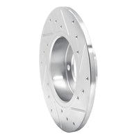 R1 Concepts R1 95-98 BMW 318TI Front Left Drilled & Slotted Silver Brake Rotor