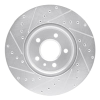 R1 Concepts R1 14-19 Buick CASCADA Front Right Drilled & Slotted Silver Brake Rotor