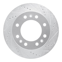 R1 Concepts R1 06-11 Cadillac DTS Front Right Drilled & Slotted Silver Brake Rotor