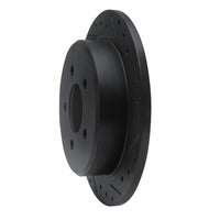 R1 Concepts R1 95-02 Ford Explorer Rear Right Drilled & Slotted Black Brake Rotor