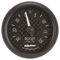 Autometer GT Series 52mm Mechanical 30 In Hg/20 psi Vacuum/Boost Gauge