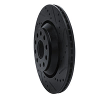 R1 Concepts R1 15-25 Volkswagen GTI Rear Right Drilled & Slotted Black Brake Rotor