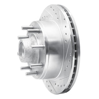 R1 Concepts R1 95-04 Ford E-350 Econoline Front Right Drilled & Slotted Silver Brake Rotor