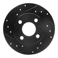 R1 Concepts R1 81-87 Renault ALLIANCE Front Left Drilled & Slotted Black Brake Rotor