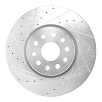 R1 Concepts R1 21-25 Dodge Charger Daytona Front Left Drilled & Slotted Silver Brake Rotor