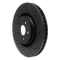 R1 Concepts R1 15-21 Ford Edge Front Right Drilled & Slotted Black Brake Rotor