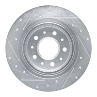 R1 Concepts R1 16-25 Buick Regal TOURX Rear Right Drilled & Slotted Silver Brake Rotor
