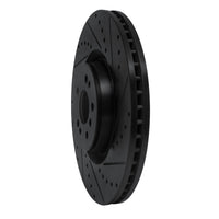 R1 Concepts R1 07-09 Mercedes-Benz GL320 Front Right Drilled & Slotted Black Brake Rotor