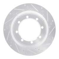 R1 Concepts R1 99-07 Ford E-350 Super Duty Rear Right Drilled & Slotted Silver Brake Rotor