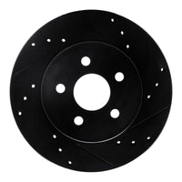 R1 Concepts R1 88-88 Pontiac Fiero Rear/Front Right Drilled & Slotted Black Brake Rotor