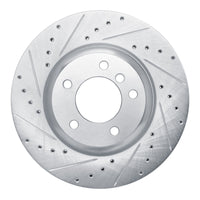 R1 Concepts R1 09-16 BMW Z4 Front Left Drilled & Slotted Silver Brake Rotor