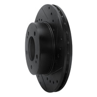 R1 Concepts R1 83-89 Chrysler Conquest Front Right Drilled & Slotted Black Brake Rotor