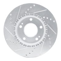 R1 Concepts R1 10-13 Kia Forte5 Front Right Drilled & Slotted Silver Brake Rotor