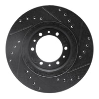 R1 Concepts R1 90-04 Mitsubishi Montero Sport (USA/Canada) Front Left Drilled & Slotted Black Brake Rotor
