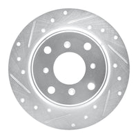 R1 Concepts R1 87-90 Acura Legend Rear Left Drilled & Slotted Silver Brake Rotor