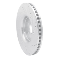 R1 Concepts R1 15-21 Ford Edge Front Left Drilled & Slotted Silver Brake Rotor