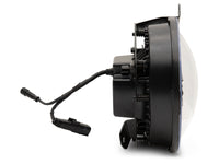 Raxiom 18-22 Jeep Wrangler JL/JT Axial 9-Inch LED Headlights w/RGB Halo- Black Housing (Clear Lens)