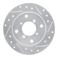R1 Concepts R1 89-94 Suzuki SWIFT Rear Right Drilled & Slotted Silver Brake Rotor
